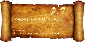 Posgay Tarzícia névjegykártya
